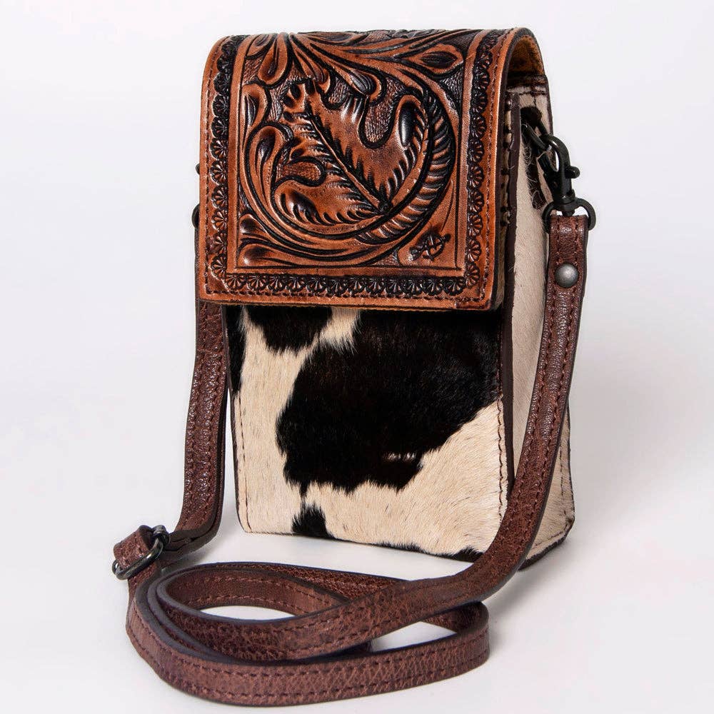 LC-ADBGZ326 Cellphone Holder Genuine Western Leather Women Bag Becca: ADBGZ326
