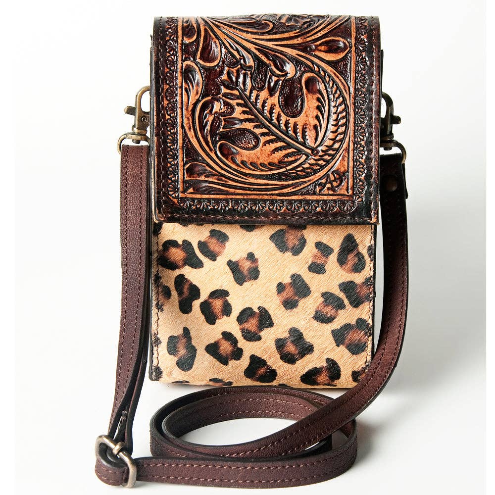 LC-ADBGZ326B Cellphone Holder Genuine Western Leather Women Bag Betsy: ADBGZ326B