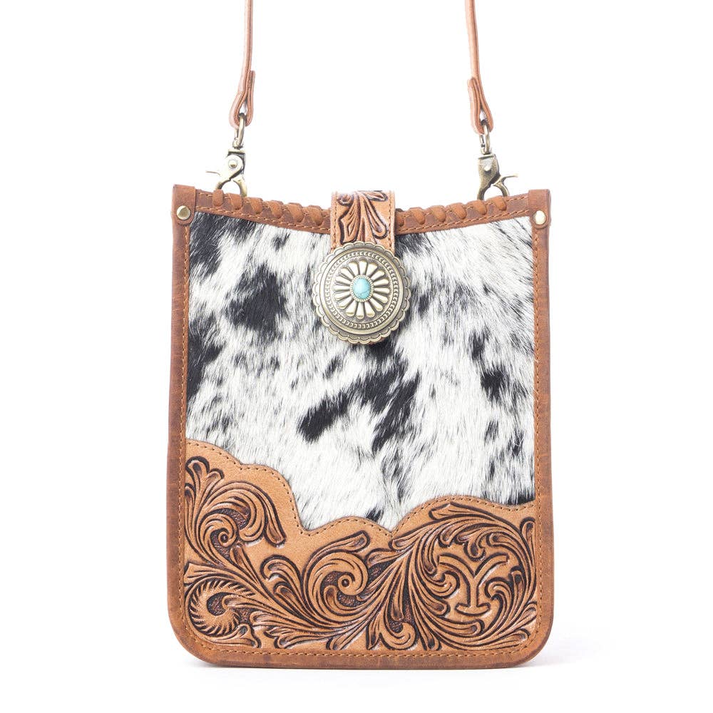 Yellowstone Snowfield Handtooled Bag in Cream Auburn: Cream Auburn