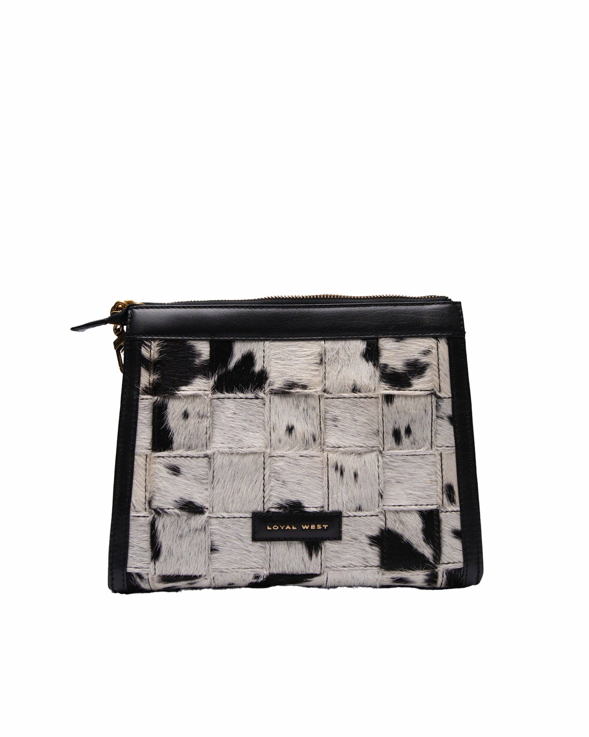 LOYAL WEST SCRAPPY MEDIUM CHAIN BAG IN COWHIDE AND BLACK CALFSKIN: Variants Combo