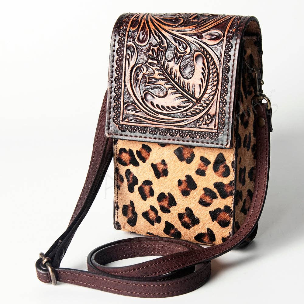 LC-ADBGZ326B Cellphone Holder Genuine Western Leather Women Bag Betsy: ADBGZ326B