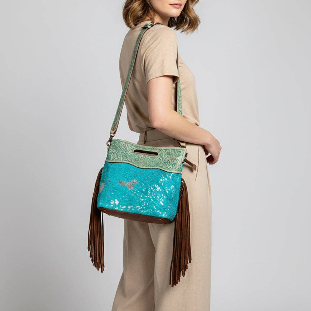 ADBGS146 Crossbody Genuine Western Leather Women Bag Jane: ADBGS146TRQ