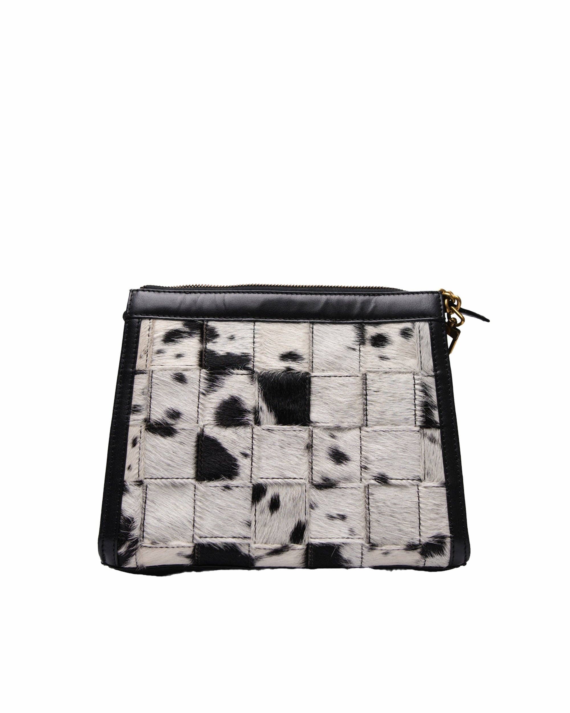 LOYAL WEST SCRAPPY MEDIUM CHAIN BAG IN COWHIDE AND BLACK CALFSKIN: Variants Combo