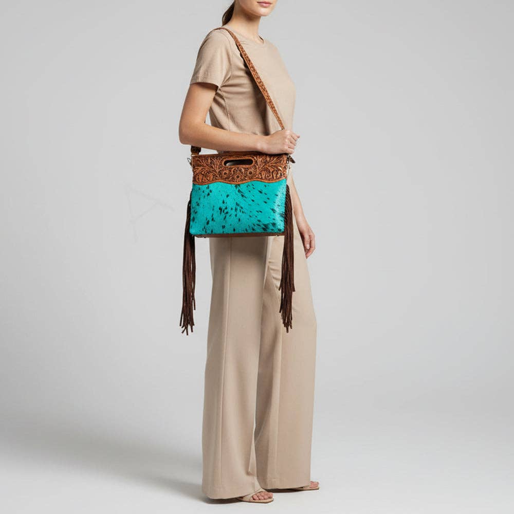 ADBGS146 Crossbody Genuine Western Leather Women Bag Jane: ADBGS146TRQ